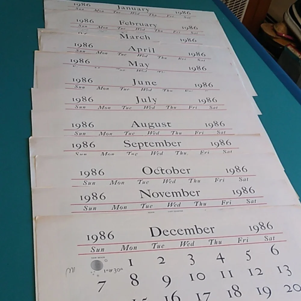 Currier & Ives Calendar 1986 Travelers Golden Anniversary Edition